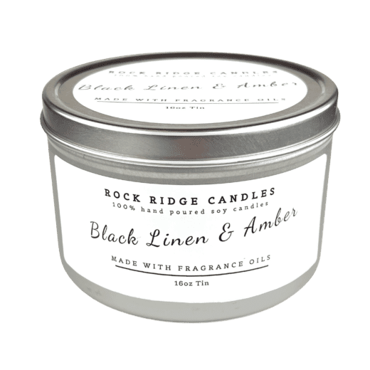 Black Linen and Amber 16oz Soy candle