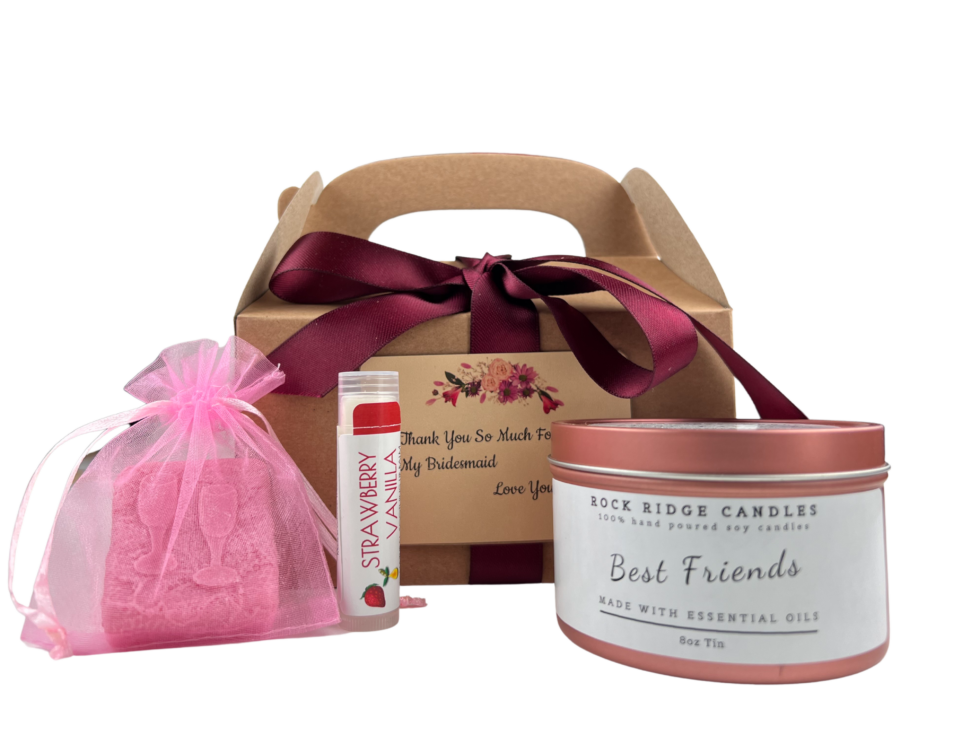 Best Friends Bridesmaid Gift Set Kraft Box